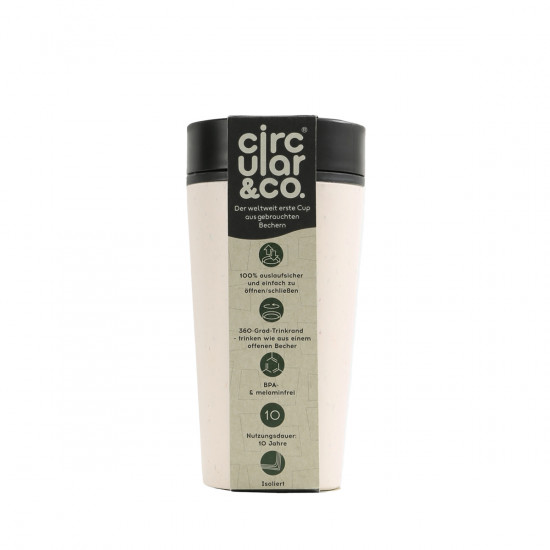Mug da viaggio 22.7cl Circular&Co bianco-nero