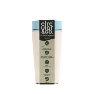 Mug de viaje 22,7cl Circular&Co blanco-azul