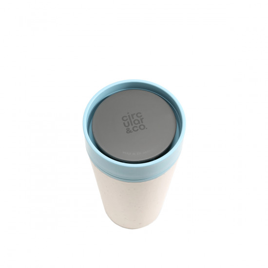 Mug da viaggio 22,7cl Circular&Co bianco-blu