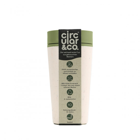 Mug de viaje 22,7cl Circular&Co blanco-verde