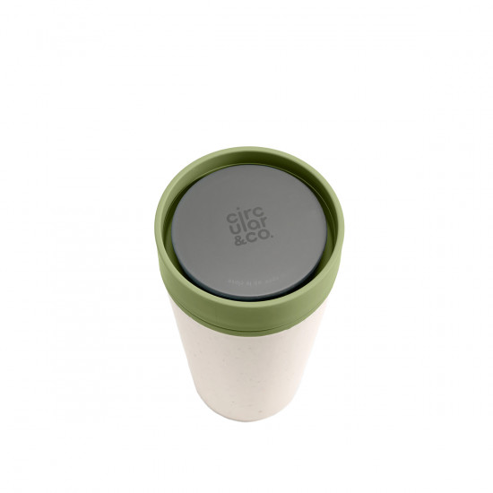 Mug da viaggio 22,7cl Circular&Co bianco-verde