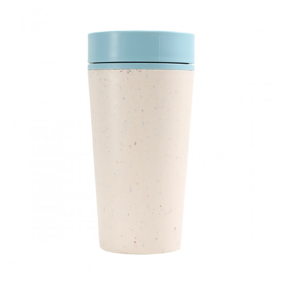 Mug da viaggio 35cl Circular&Co bianco-blu
