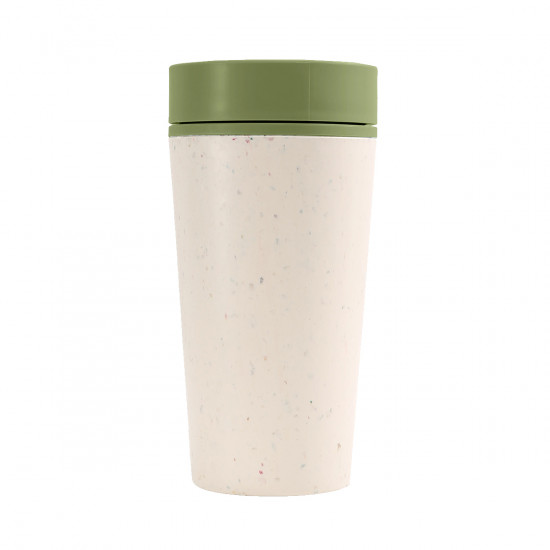 Mug da viaggio 35cl Circular&Co bianco-verde