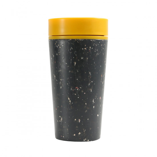 Mug da viaggio 35cl Circular&Co nero-giallo