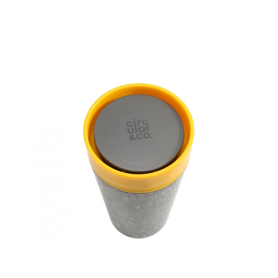 Mug voyage 22.7cl Circular&Co negro-amarillo