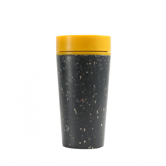 Mug da viaggio 35cl Circular&Co nero-giallo