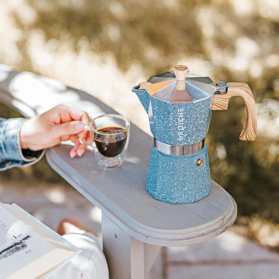 Cafetière italienne 6 tasses Grosche bleu - Malongo