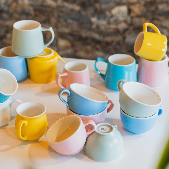 Tazza latte 250ml Origami blu