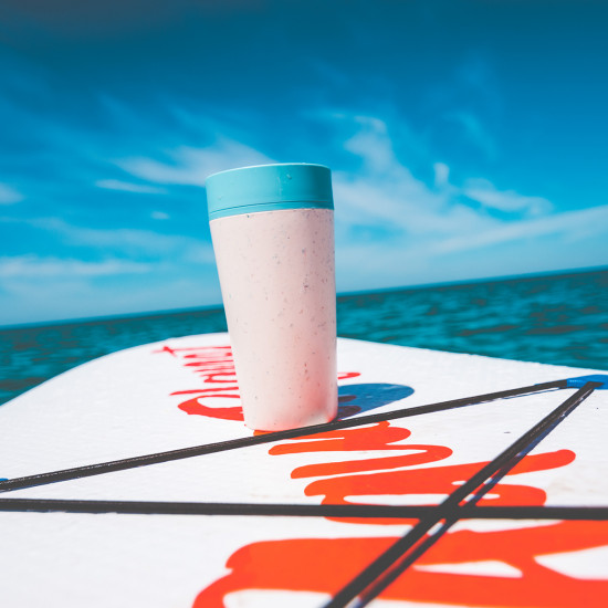 Mug voyage 35cl Circular blanc-bleu