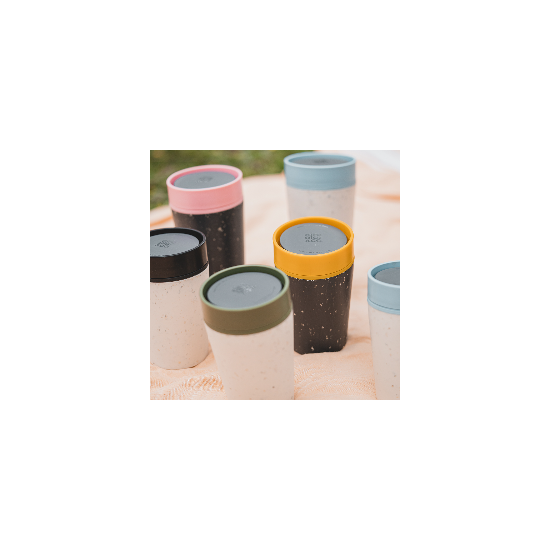 Mug da viaggio 35cl Circular&Co bianco-nero