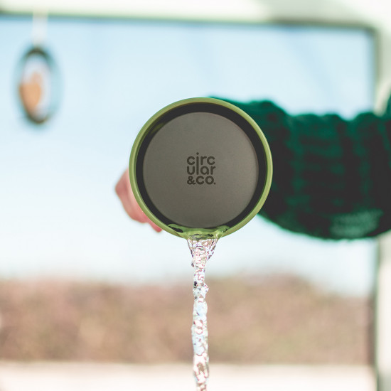 Mug voyage 22.7cl Circular blanc-vert