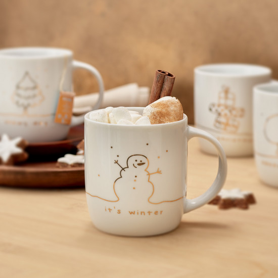Mug Golden Bonhomme de neige ASA blanc