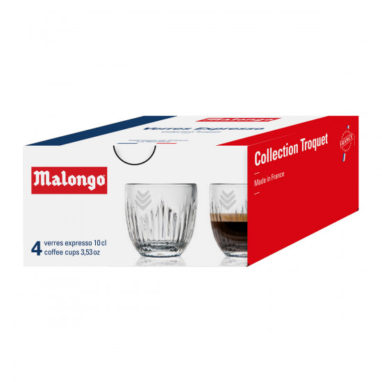 Lote de vasos de café Troquet Malongo