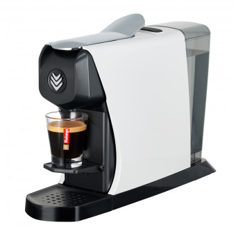 Machine expresso EOH blanc brillant profil