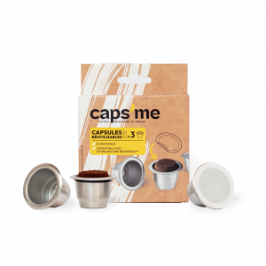 3 capsule riutilizzabili CAPS'ME compatibili con Nespresso