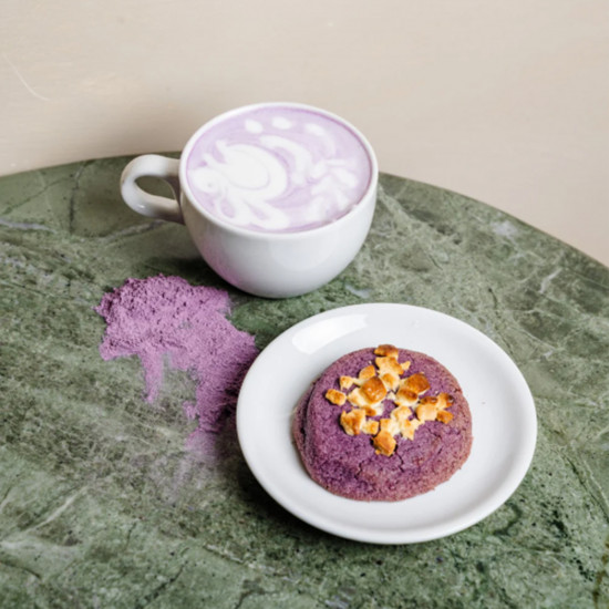 Ube latte Bio