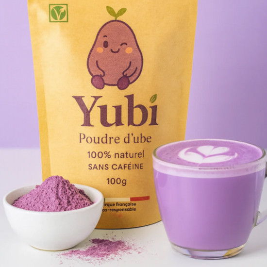 Ube latte ecológico