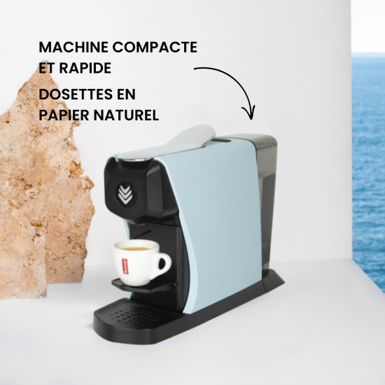 Oferta cafetera monodosis EOH azul pastel mate