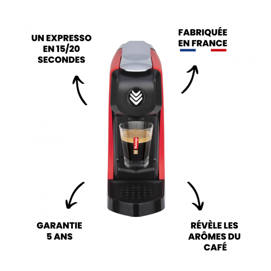 Offerta Macchina per caffè Espresso EOH rosso opaco