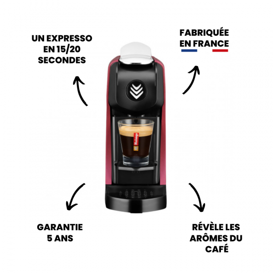 Oferta cafetera monodosis EOH roja