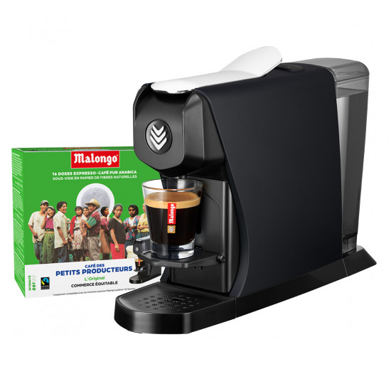 Oferta cafetera monodosis EOH negro mate