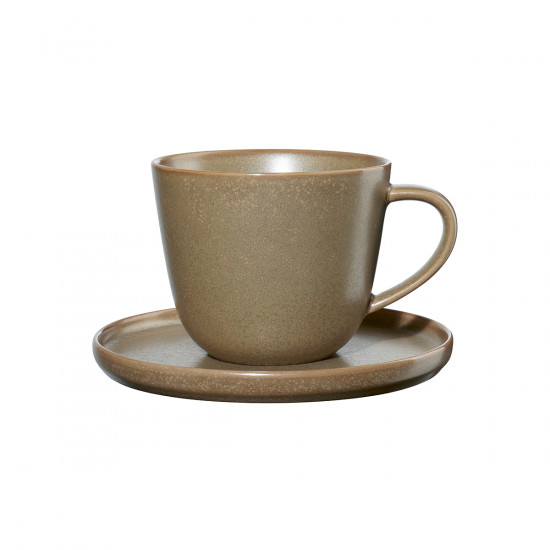 Tasse avec soucoupe "MISO" 0.25L ASA - jaune mat