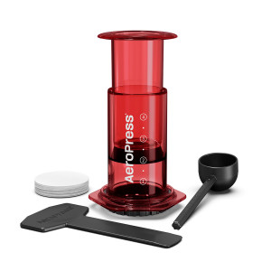 Cafetière Aeropress clear rouge