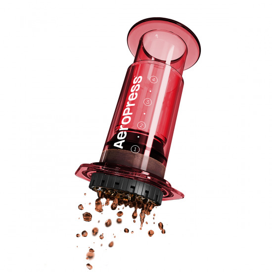 Cafetière Aeropress clear rouge