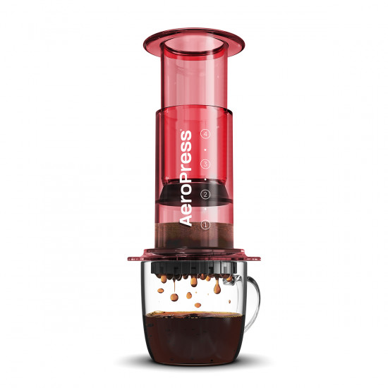 Cafetière Aeropress clear rouge