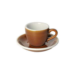 Tazza e sottotazza per espresso 0,08 L - caramello