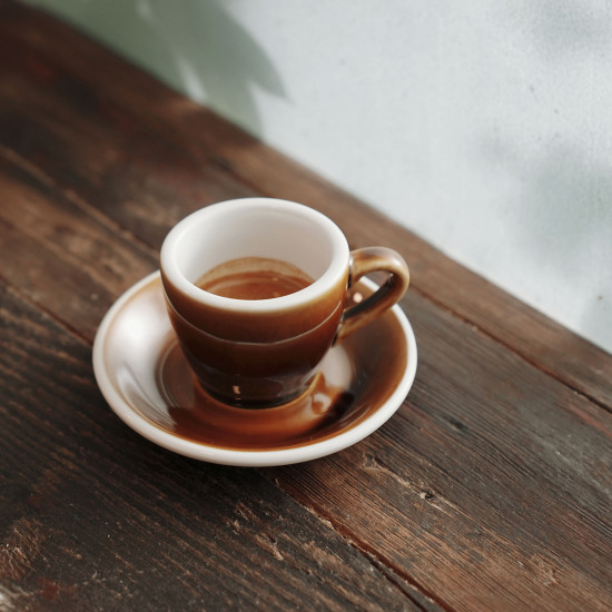 Taza y platillo para espresso 0,08L – caramelo