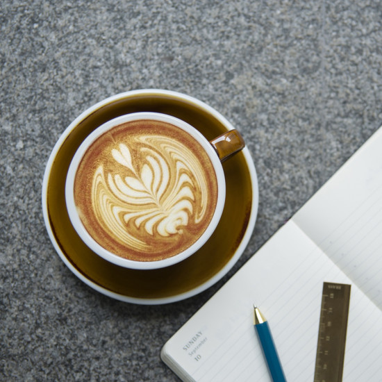 Tasse et sous tasse filtration 0.25 L - caramel