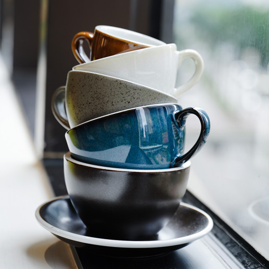 Taza y platillo filtración 0,25L – gris polvo