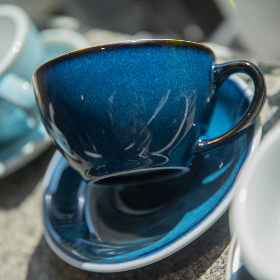 Tazza e sottotazza per filtrazione 0,25 L - blu notte