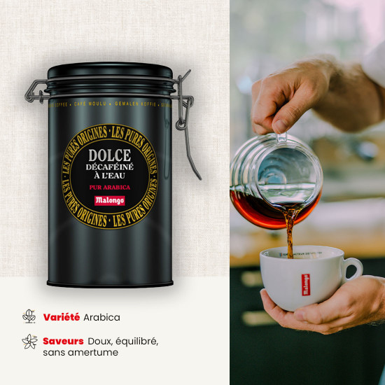 Caffè macinato Dolce Decaffeinato con acqua