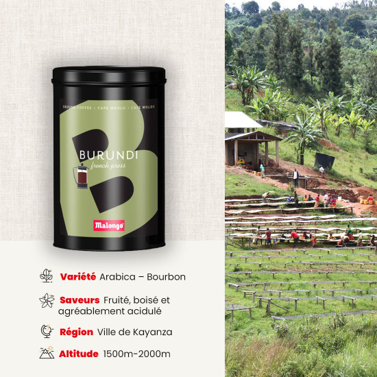 Café molido Burundi Émbolo