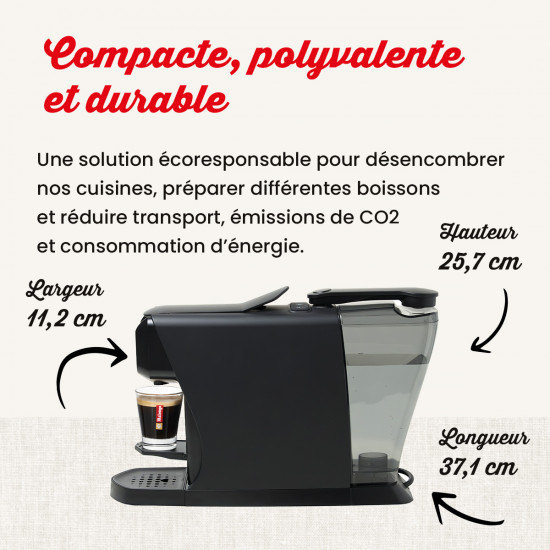 Pack Macchina per caffè DUO nero opaco + kit filtrazione