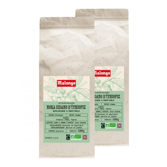 Café en Grano Moka de Etiopía Sidamo 1kg