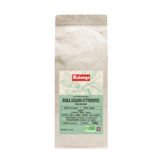 Café en grano Moka Sidamo de Etiopía