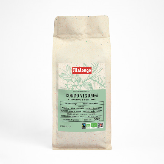 Café en grano Congo Virunga - Filtración