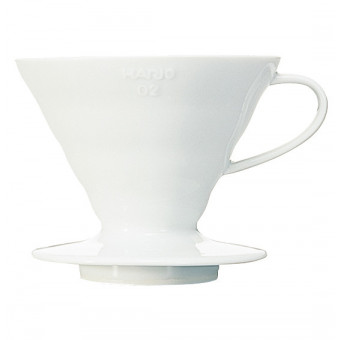 Dripper Hario V60 1 à 4 tasses blanc