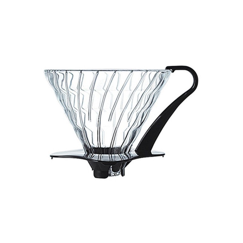 HARIO Kit V60 In Vetro Grigio Chiaro E PP | 1-4 Tazze | Caffettiera A Goccia | Design Elegante E Resistente