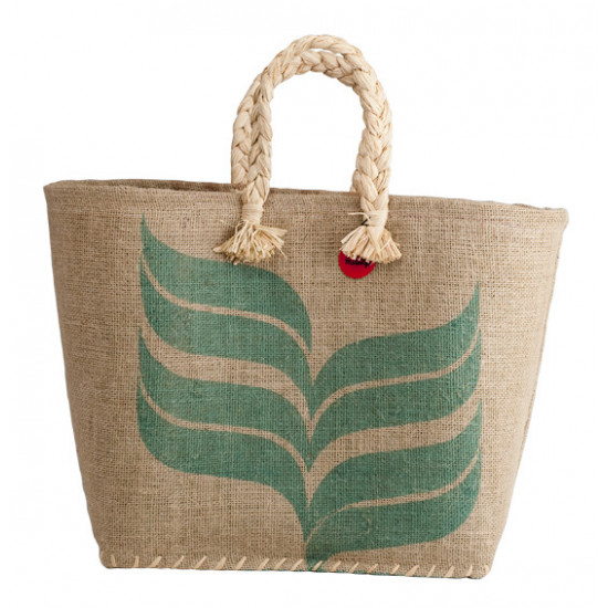 Bolso shopper ancho de tela de yute