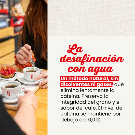 Café molido Dolce Descafeinado con agua