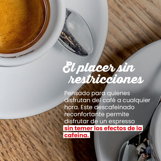 Café molido Dolce Descafeinado con agua