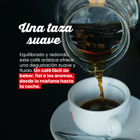 Café molido Dolce Descafeinado con agua