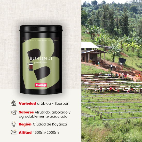 Café molido Burundi Émbolo