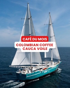 Découvrez notre café du mois : le Colombian Coffee Cauca Voile, un café d’exception transporté à la voile 🌬️⛵.

Résultat : un produit de qualité, acheminé de manière responsable (décarbonation du transport à 90%), qui respecte les producteurs, la planète et les consommateurs.