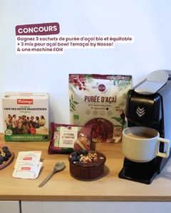 [CONCOURS] 

Pour bien démarrer l’année, @cafesmalongo s’associe à @nossaacai, pour vous offrir les indispensables d’un petit-déjeuner sain après les fêtes. 🫐 ☕

À gagner : une sélection de produits bio & équitables 🌱
• 3 sachets de purée d’açaí
• 3 mix pour açaí bowl
• 1 machine EOH
• 1 paquet de dosettes

Un duo 100% réconfortant pour une pause gourmande. 

Pour participer, il vous suffit de :
- Liker ce post 💜
- Suivre @cafesmalongo et @nossaacai
- Mentionner 2 proches en commentaire

🎁 Bonus : repartager en story

Concours jusqu'au 12/01 inclus.
Bonne chance !