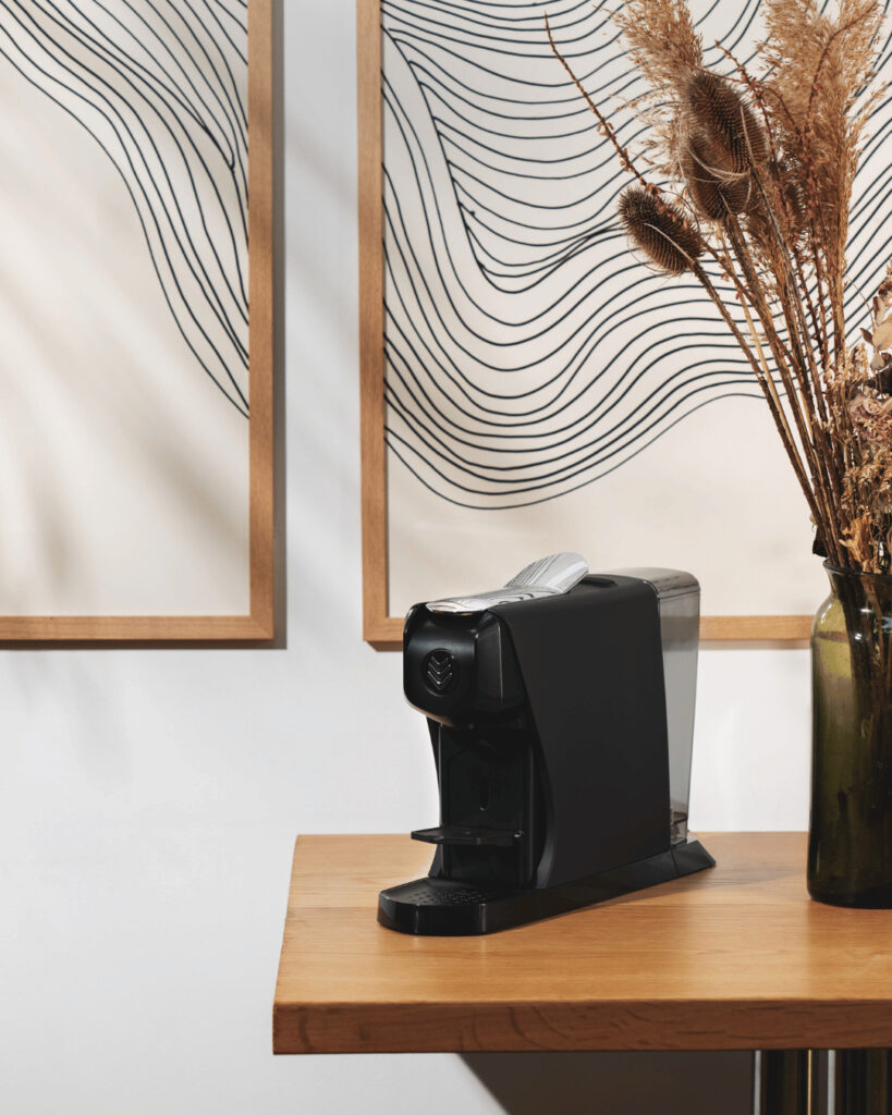 Photo ammbiance machine à dosettes en intérieur